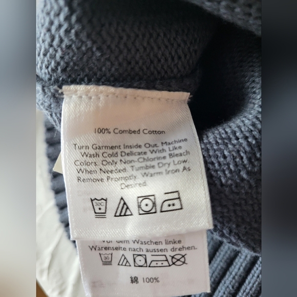 Eddie Bauer Men's Zip Up Sweater - Slate Blue, Size Large - Picture 4 of 4